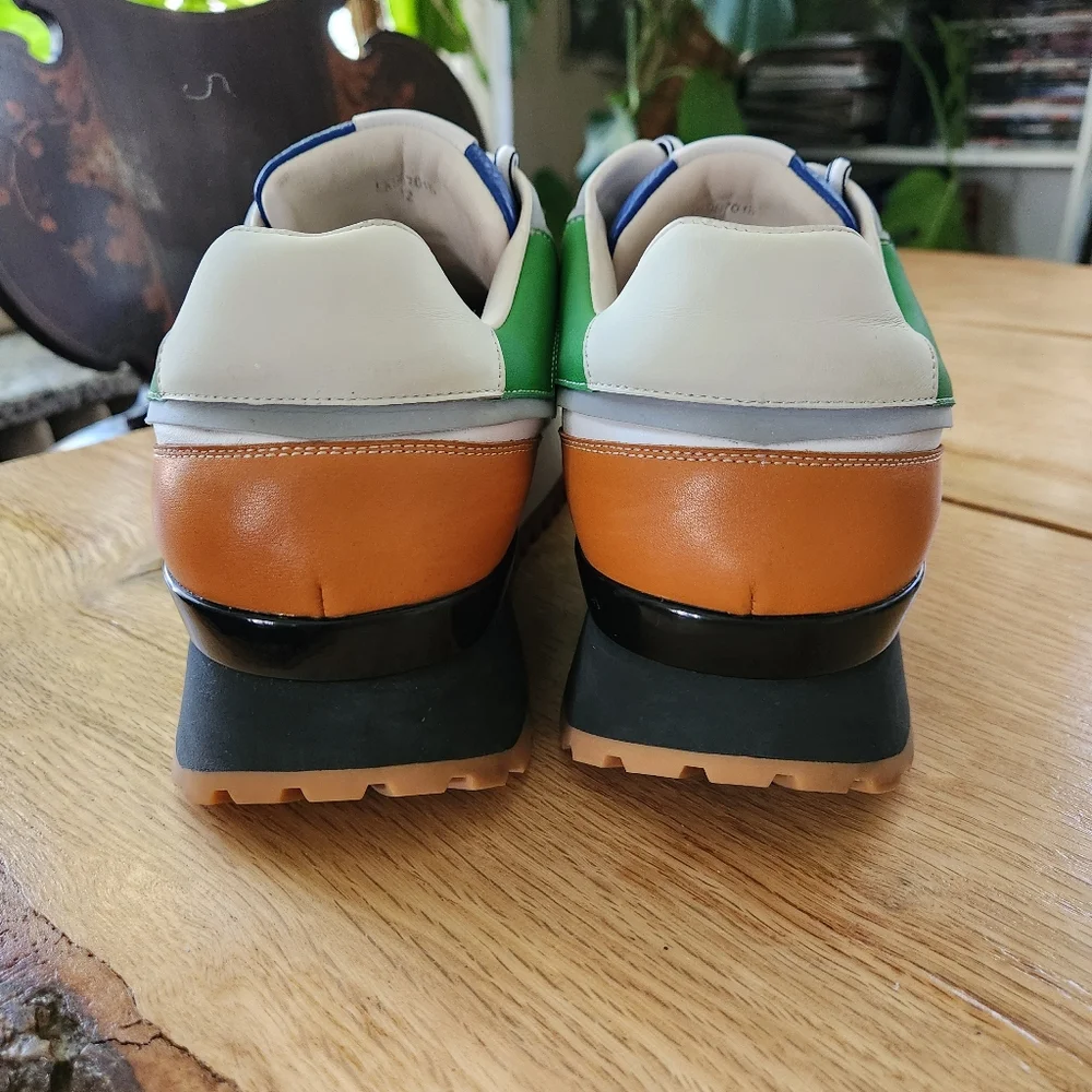 RARE Leizilei Calf Leather Sneakers Mens Size 12‎ Colorful Platform Shoes Y2k